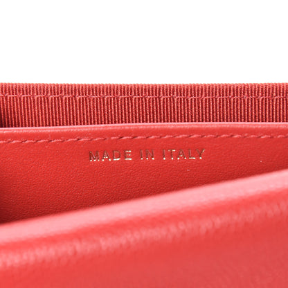 Chanel Caviar Quilted Flap Card Holder Wallet Red 7 of 9