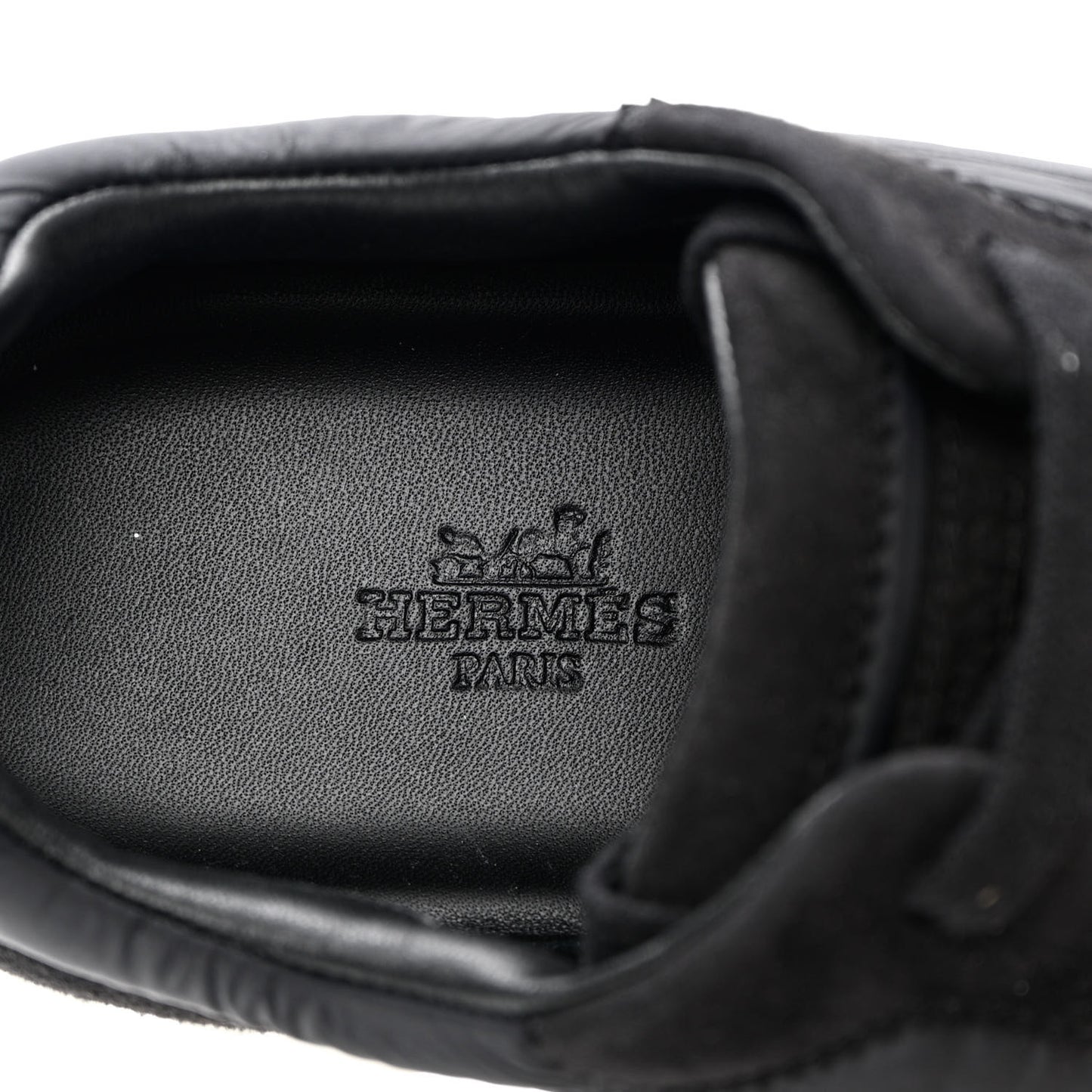 Parachute Fabric Suede Goatskin Bouncing Sneakers 38.5 Black Orange