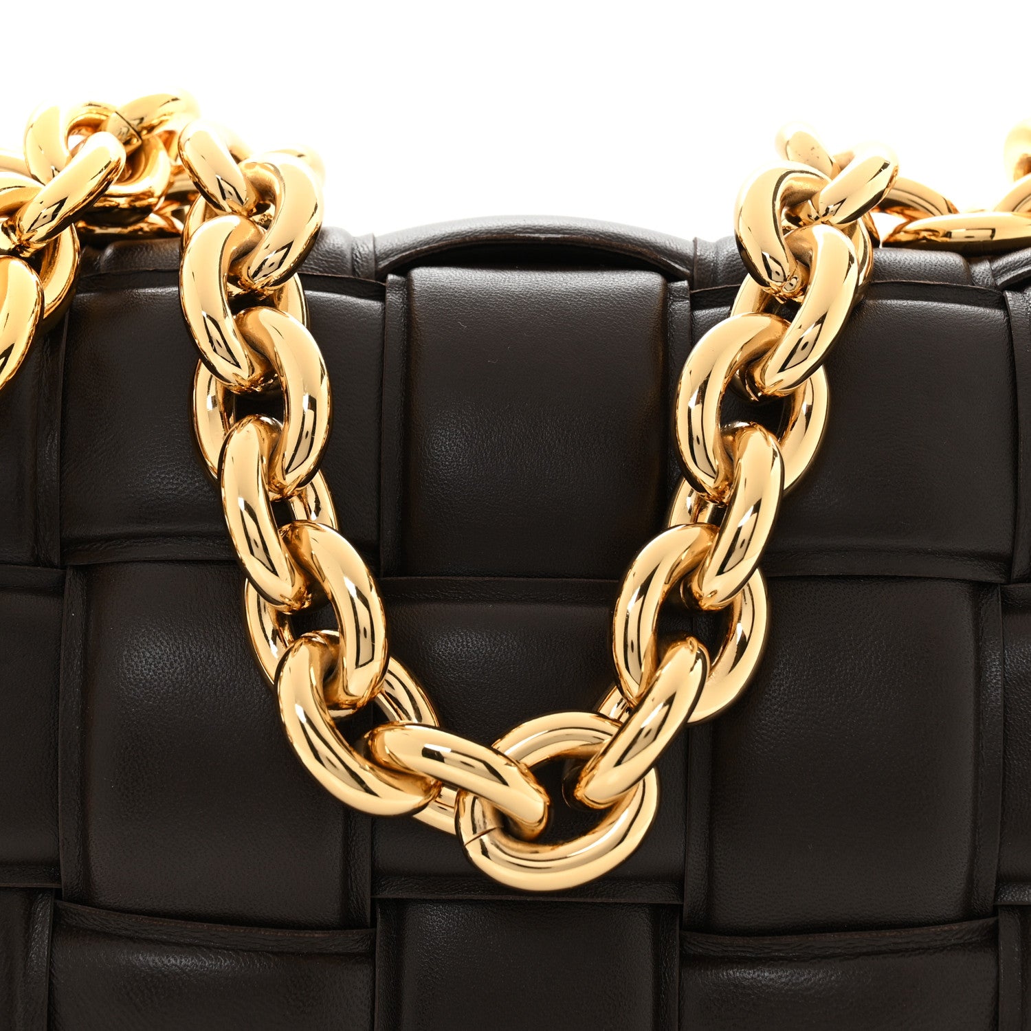 Bottega Veneta Lambskin Maxi Intreccio Padded Chain Cassette Crossbody Bag Fondant 8 of 10