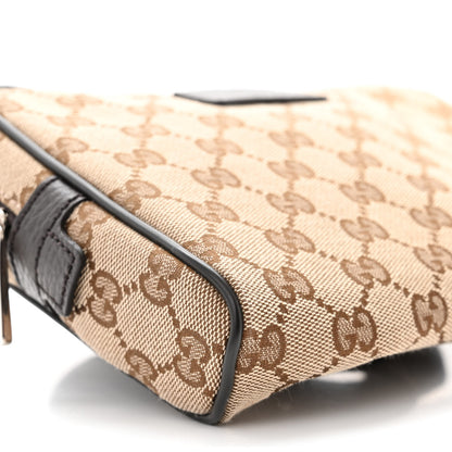Gucci Monogram Dollar Calfskin Belt Bag Beige Ebony Testa di Moro Marrone Scuro 9 of 10
