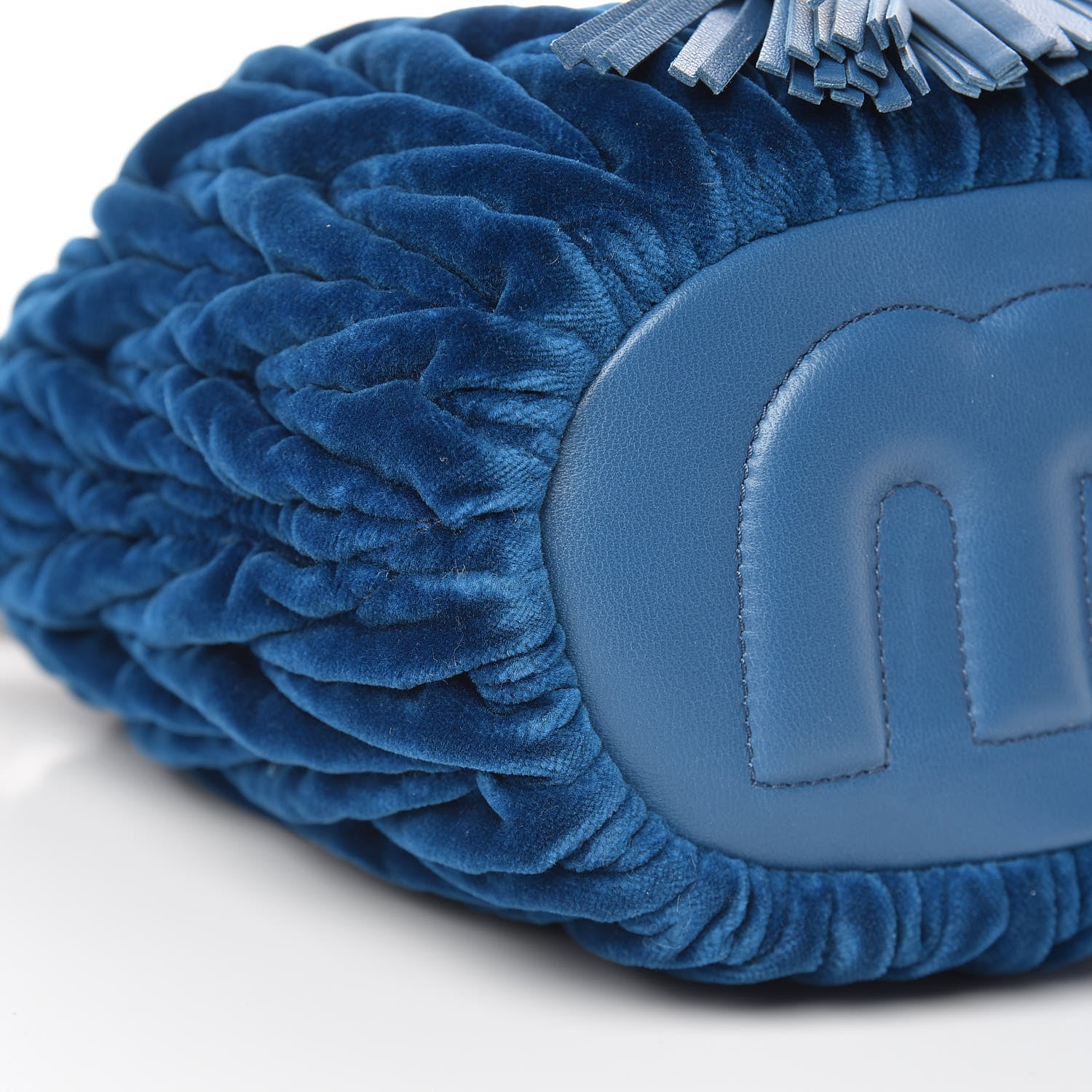 Miu Miu Velluto Matelasse Bucket Bag Cobalto 8 of 10