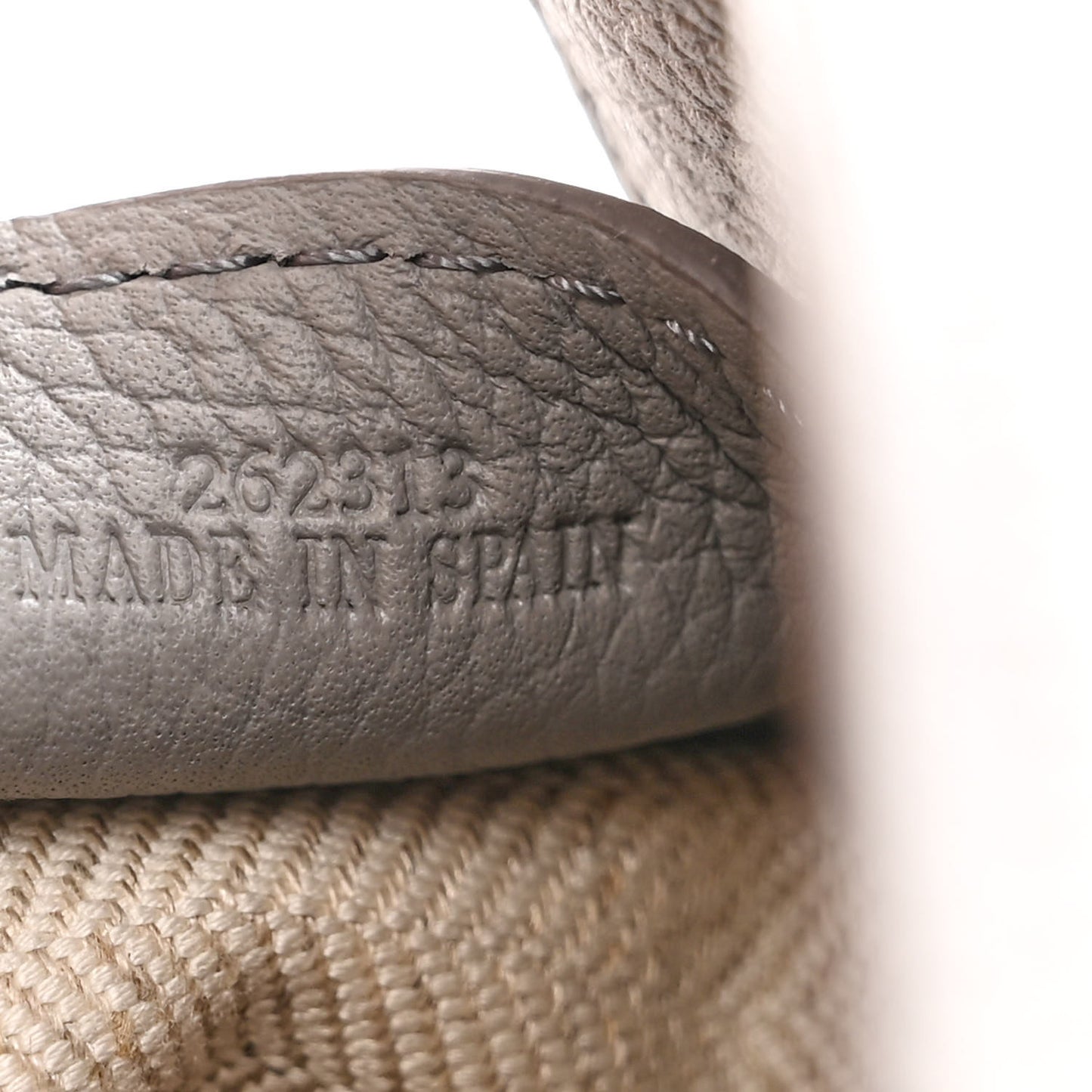 Calfskin Small Puzzle Edge Bag Pearl Grey
