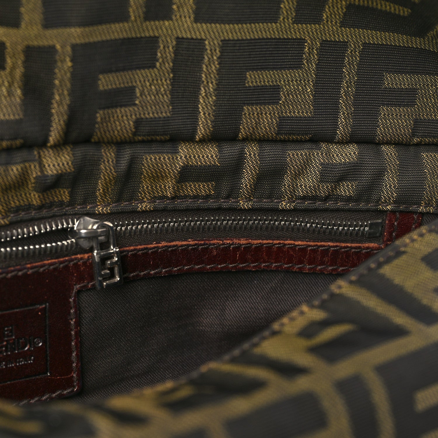 Fendi Zucca Shoulder Bag Tobacco 10 of 11