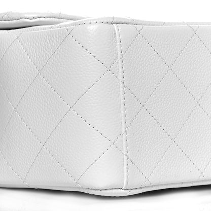 Chanel Caviar Quilted Maxi Double Flap White 9 of 11