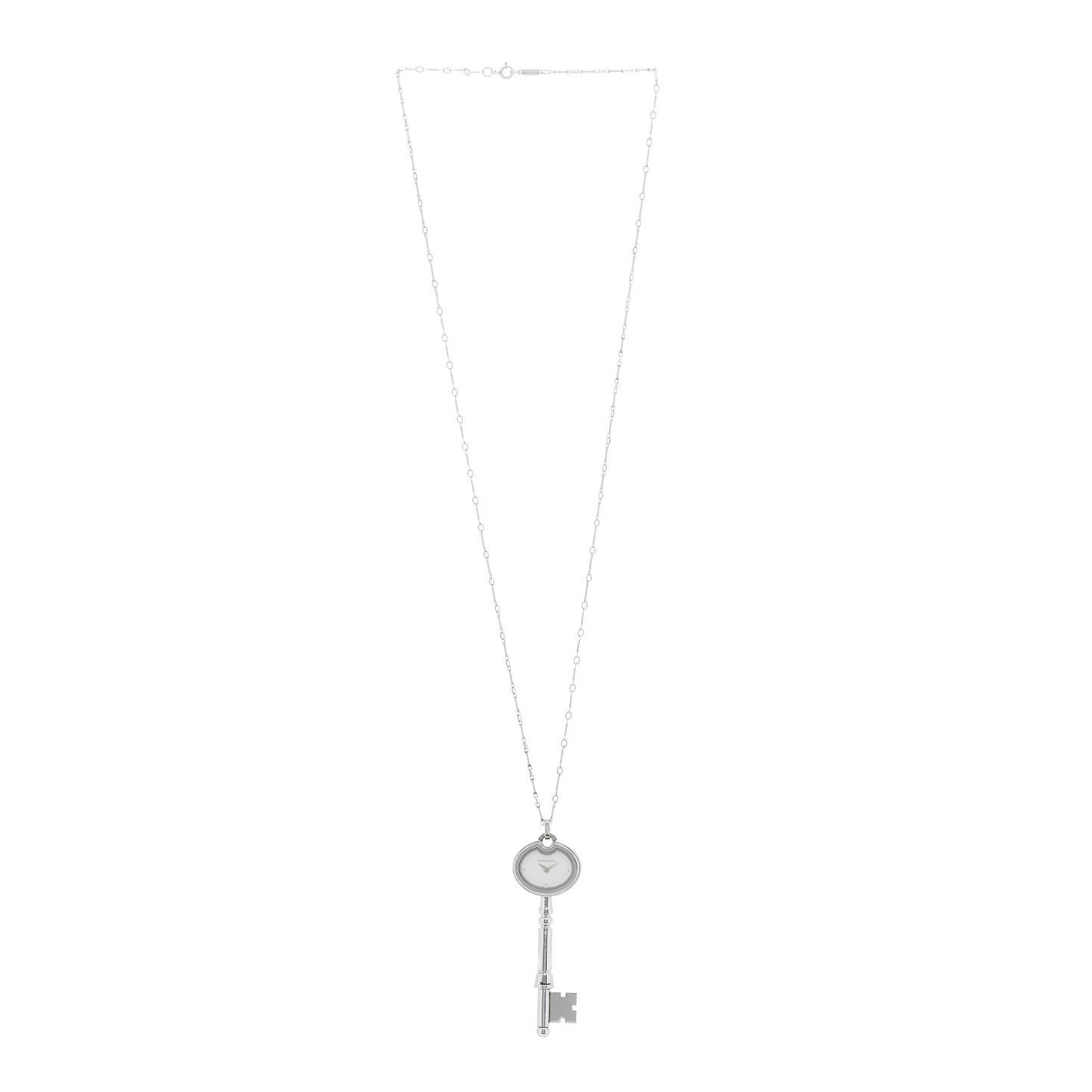 Stainless Steel Key Pendant Necklace Watch