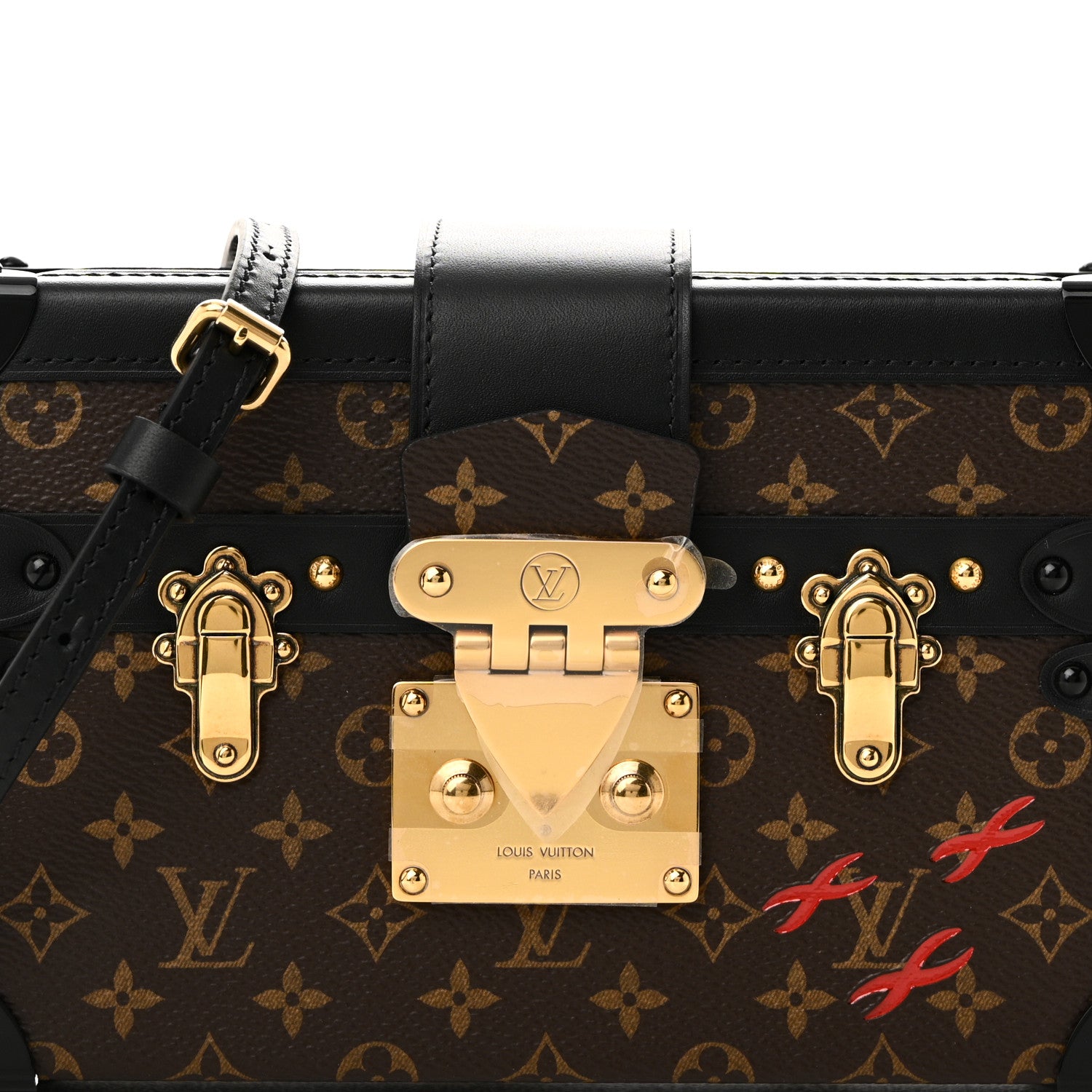 Louis Vuitton Monogram Petite Malle Black 7 of 9