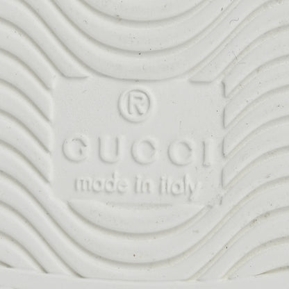 Gucci Calfskin Interlocking G Perforated Womens Ace Sneakers 37.5 White Grey Sky 8 of 10