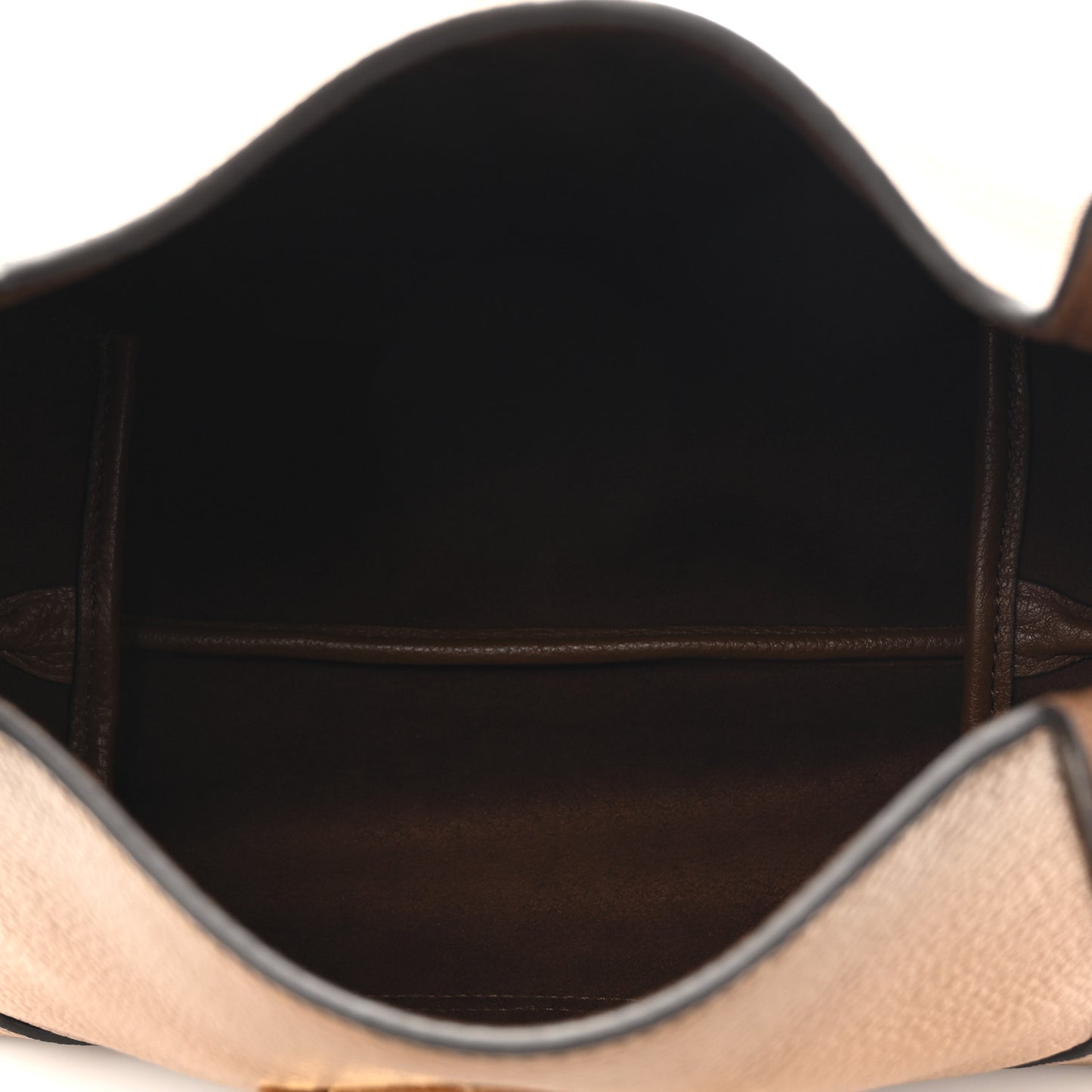 Grained Calfskin Softbit Medium Shoulder Bag Brown