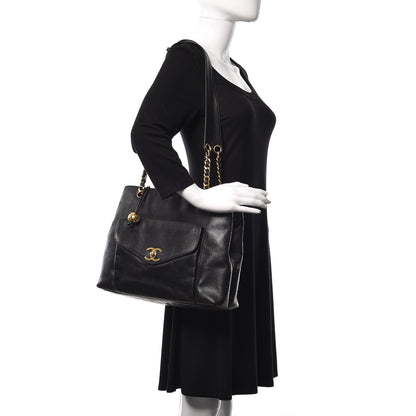 Chanel Lambskin CC Shoulder Bag Black 2 of 13