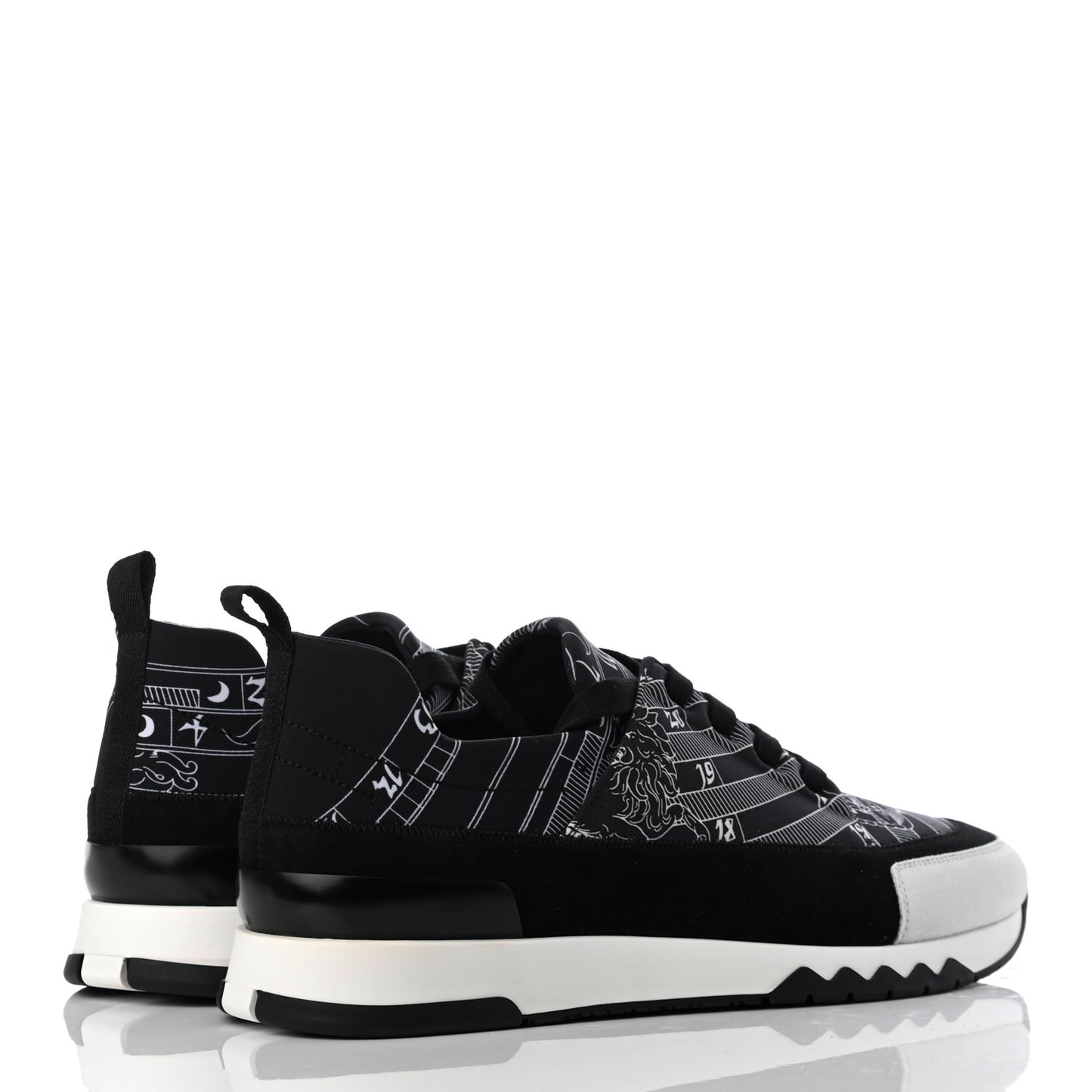 Neoprene Suede Sneakers 43 Black White