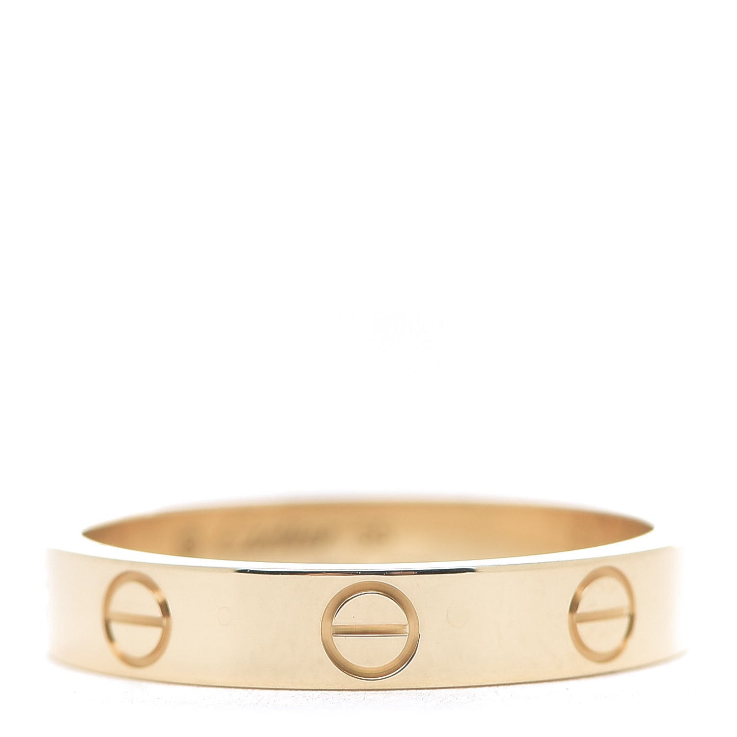 18K Yellow Gold 3.5mm LOVE Wedding Band Ring 55 7.25