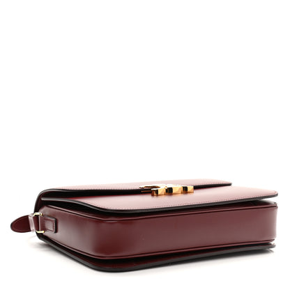 Celine Shiny Calfskin Medium Triomphe Light Burgundy 4 of 12