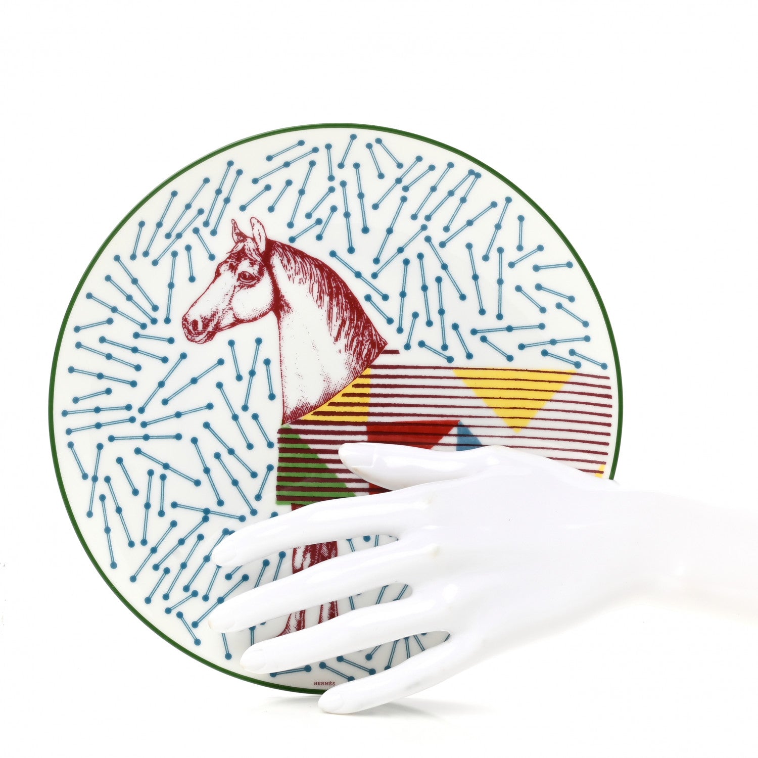Hermes Porcelain Hippomobile Dessert Plate 2 of 6