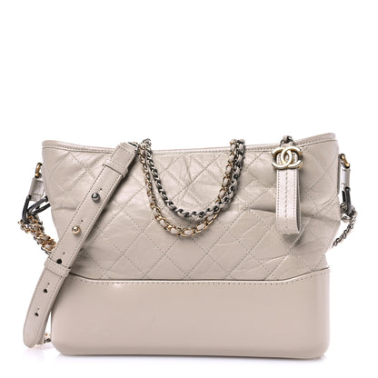 Chanel Aged Calfskin Quilted Medium Gabrielle Hobo Beige 1 of 10
