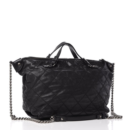 Chanel Iridescent Calfskin Quilted Coco Daily Shoulder Bag Black 3 of 10