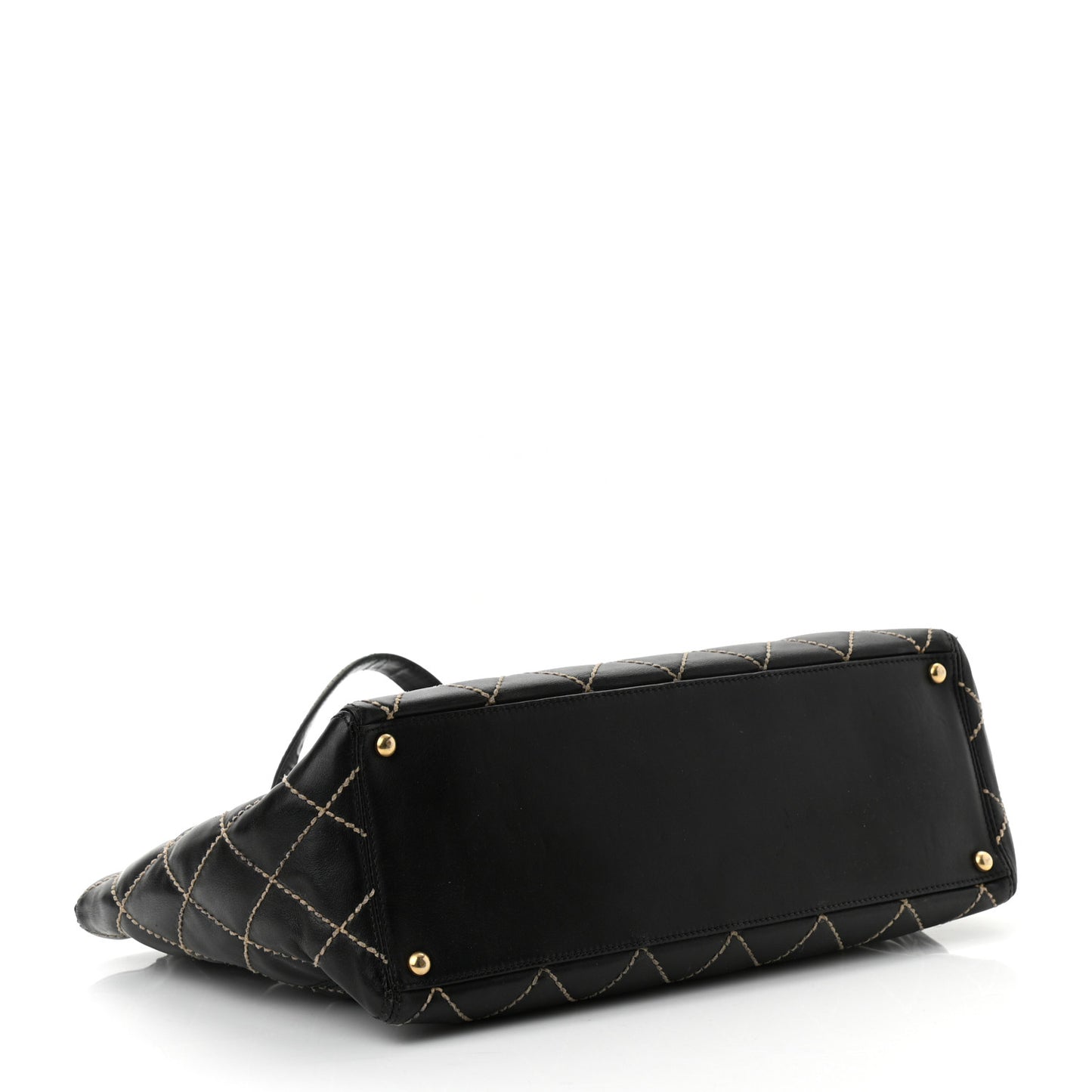 Calfskin Medium Wild Stitch Tote Black