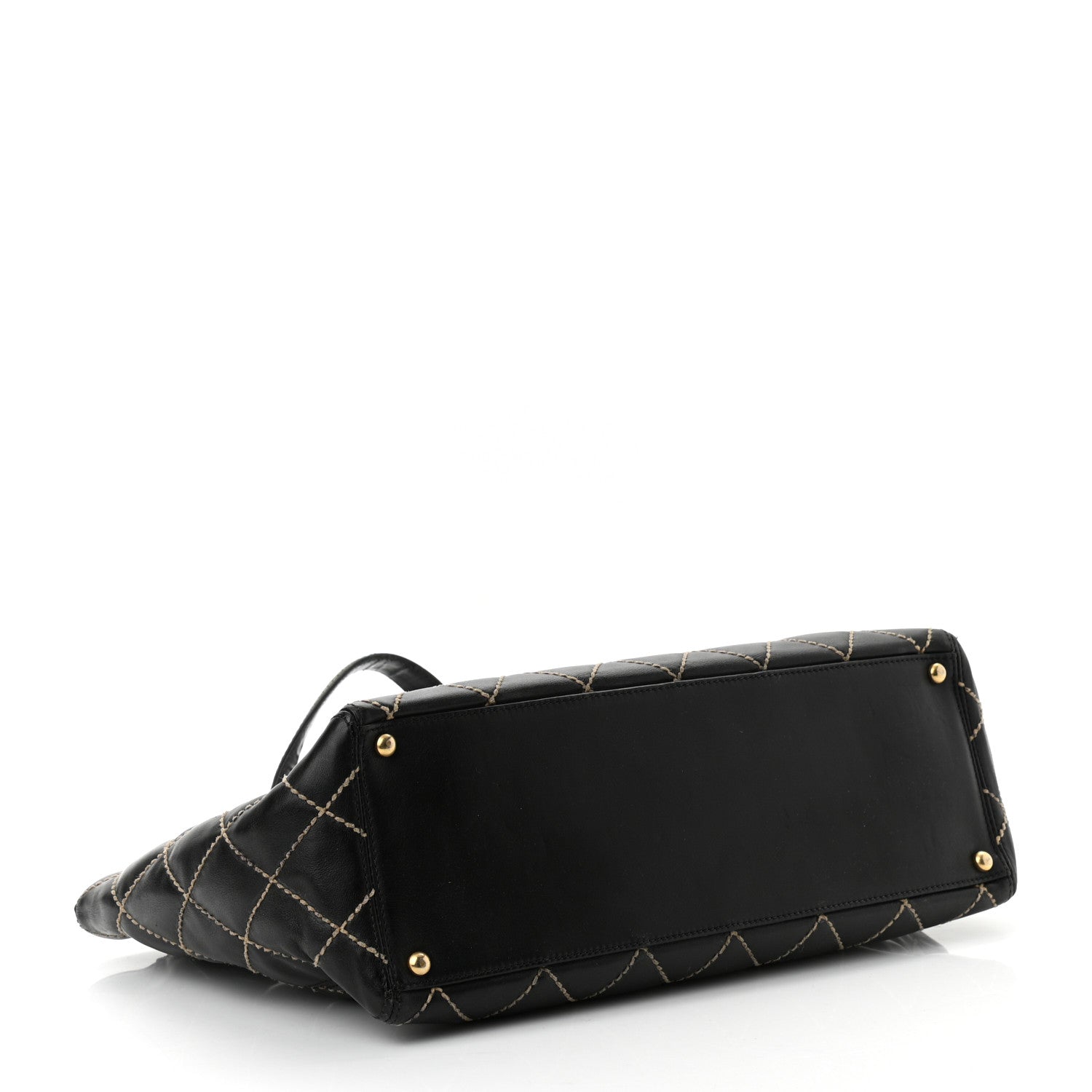 Chanel Calfskin Medium Wild Stitch Tote Black 3 of 9
