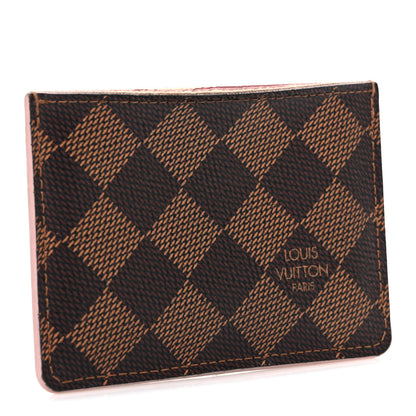 Louis Vuitton Damier Ebene Caissa Card Holder Rose Ballerine 3 of 7