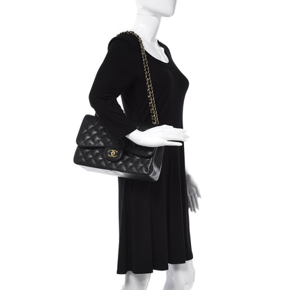 Chanel Caviar Quilted Jumbo Double Flap Black 2 of 8