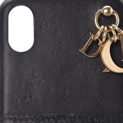 Christian Dior Lambskin Cannage Lady Dior Tech iPhone X XS Case Black 8 of 9