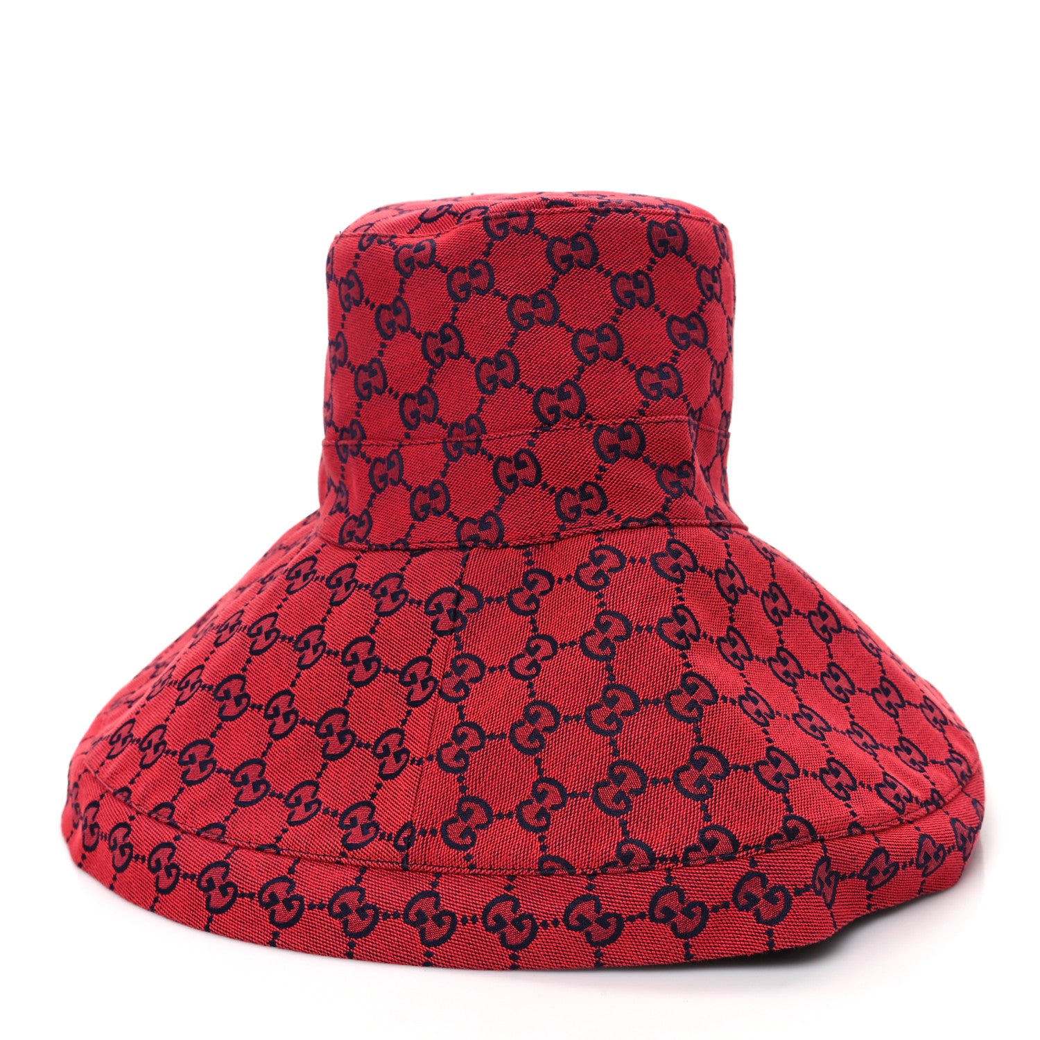 Gucci Monogram Wide Brim Hat L Red Blue 5 of 9
