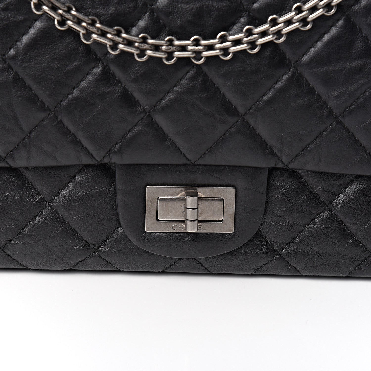 Chanel Aged Calfskin Quilted 2.55 Reissue 227 Flap Black 9 of 10
