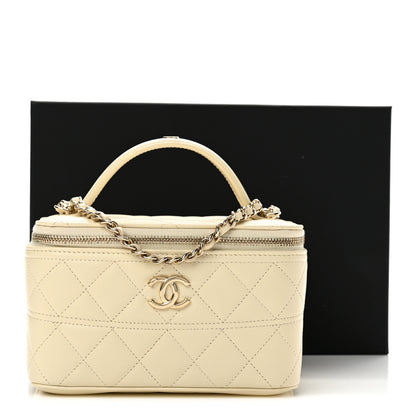 Chanel Caviar Quilted Trendy Handle Mini Vanity Ecru 12 of 12
