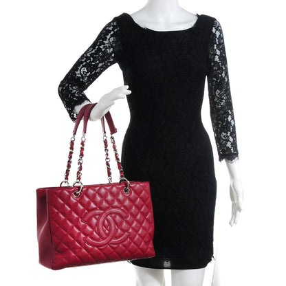 Chanel Caviar Grand Shopping Tote GST Red 2 of 7