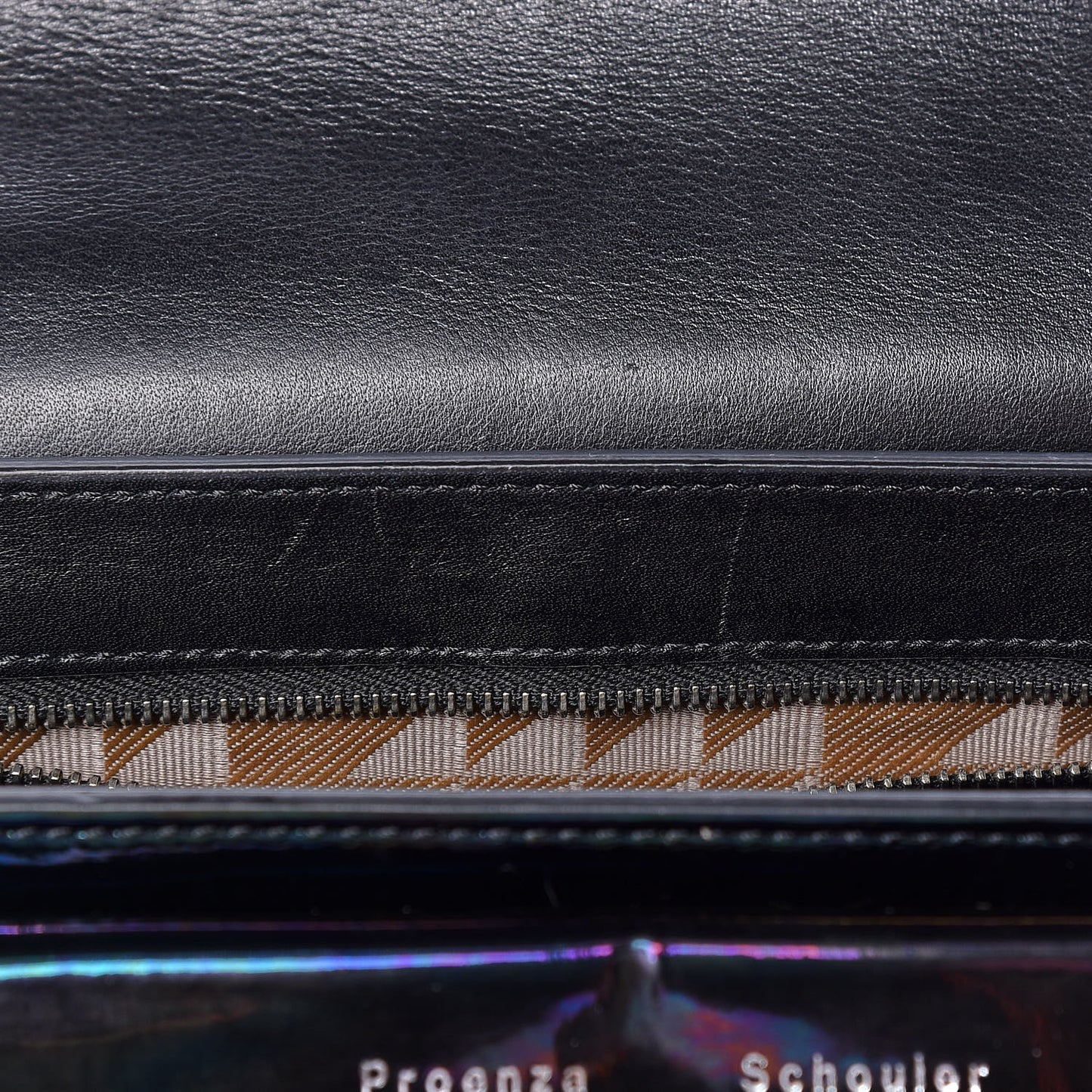 Holographic Patent Mini PS11 Classic Shoulder Bag Oil Slick