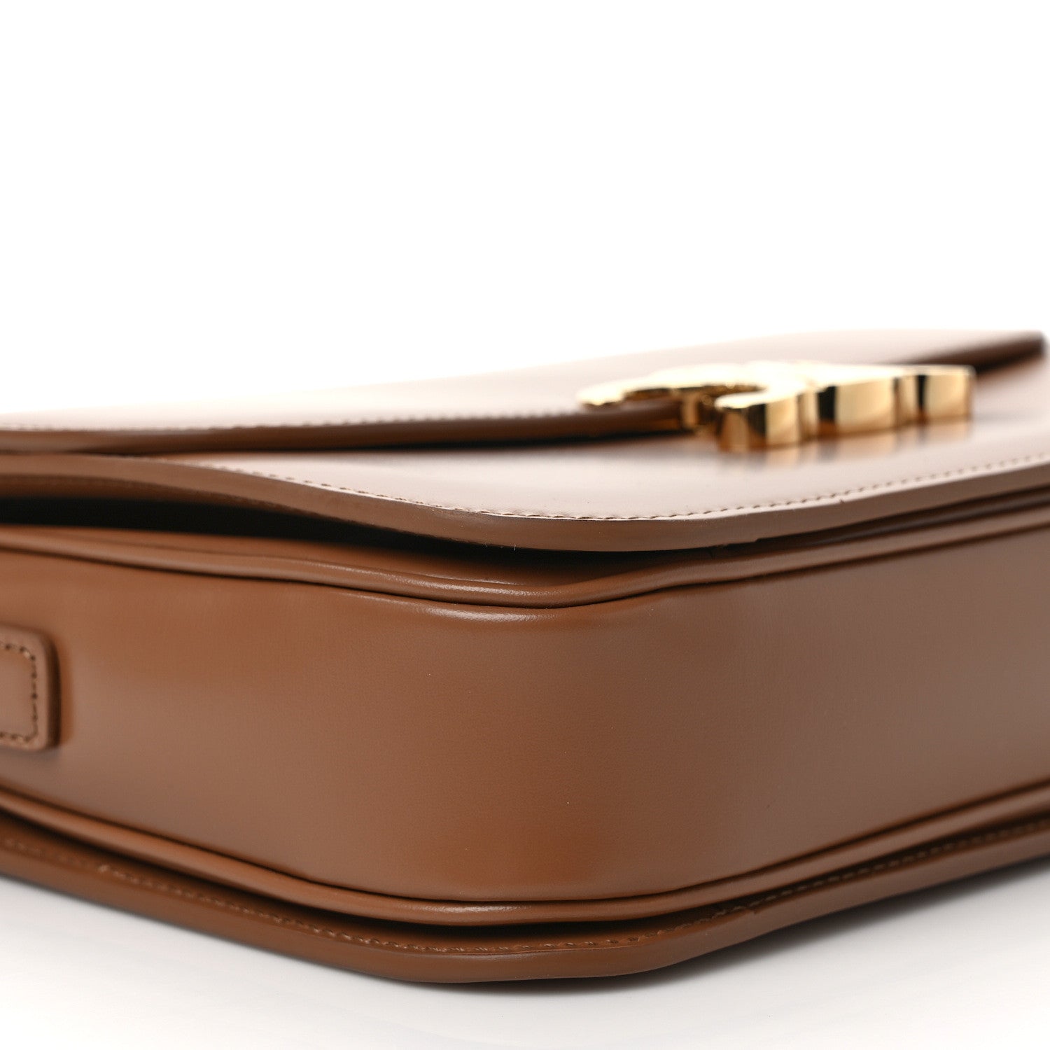 Celine Shiny Calfskin Medium Triomphe Bronze 8 of 10