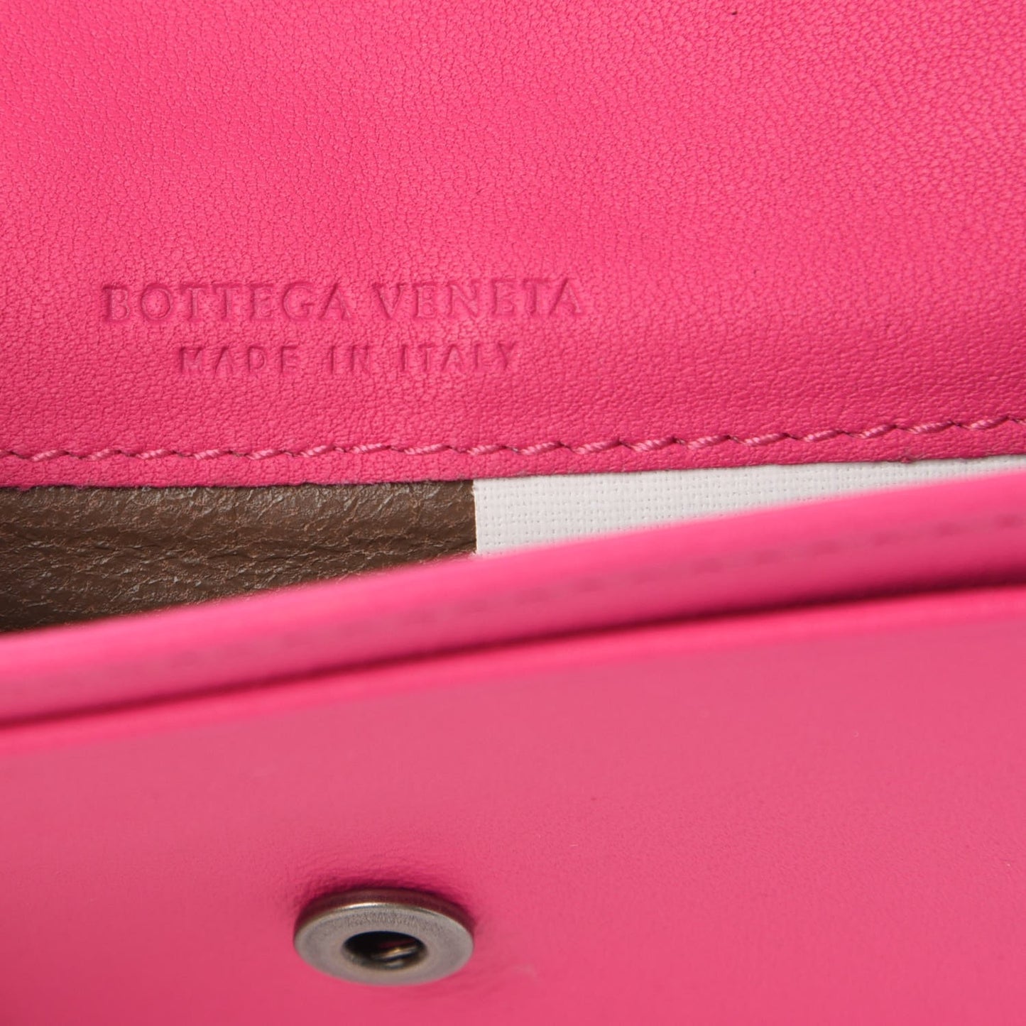 Nappa Intrecciato Card Holder Rosa Shock