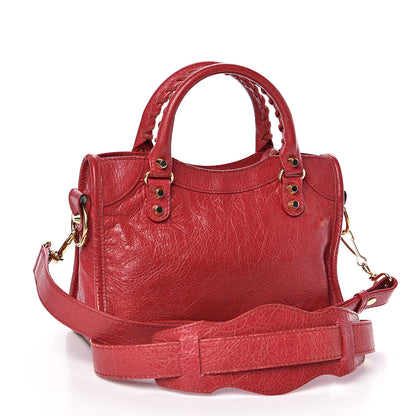 Balenciaga Agneau Classic Gold Hardware Mini City Rouge Sapphire 5 of 25