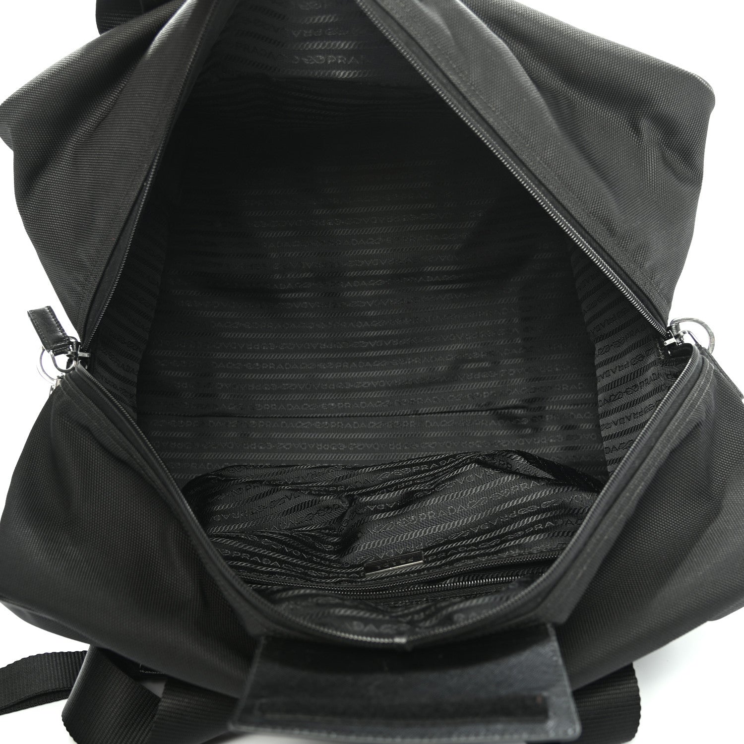 Prada Tessuto Nylon Duffel Bag Black 4 of 10