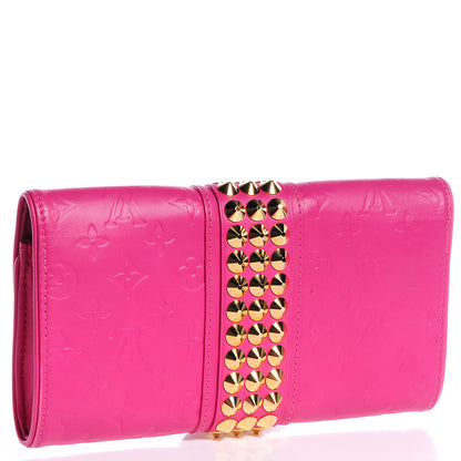 Louis Vuitton Calfskin Embossed Courtney Pochette Clutch Fuchsia 3 of 7