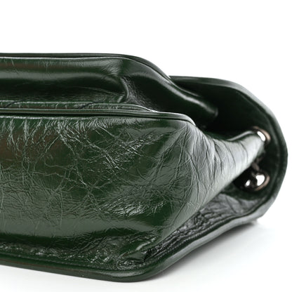 Saint Laurent Crinkled Calfskin Matelasse Monogram Medium Niki Chain Satchel Military Olive 10 of 10