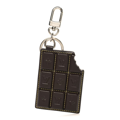 Louis Vuitton Reverse Monogram LV Chocolate Bar Bag Charm Key Holder Black 1 of 4