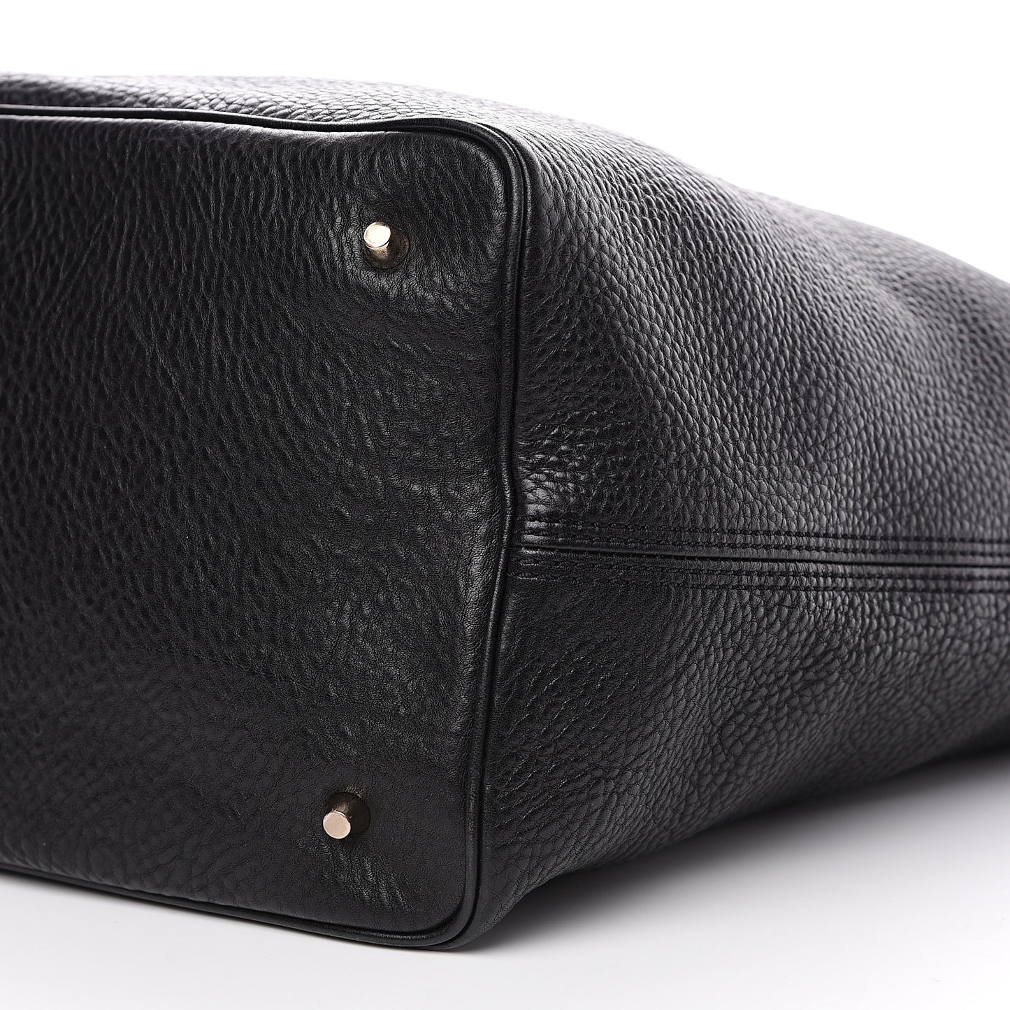 Grainy Calfskin Medium Check Ashby Hobo Black