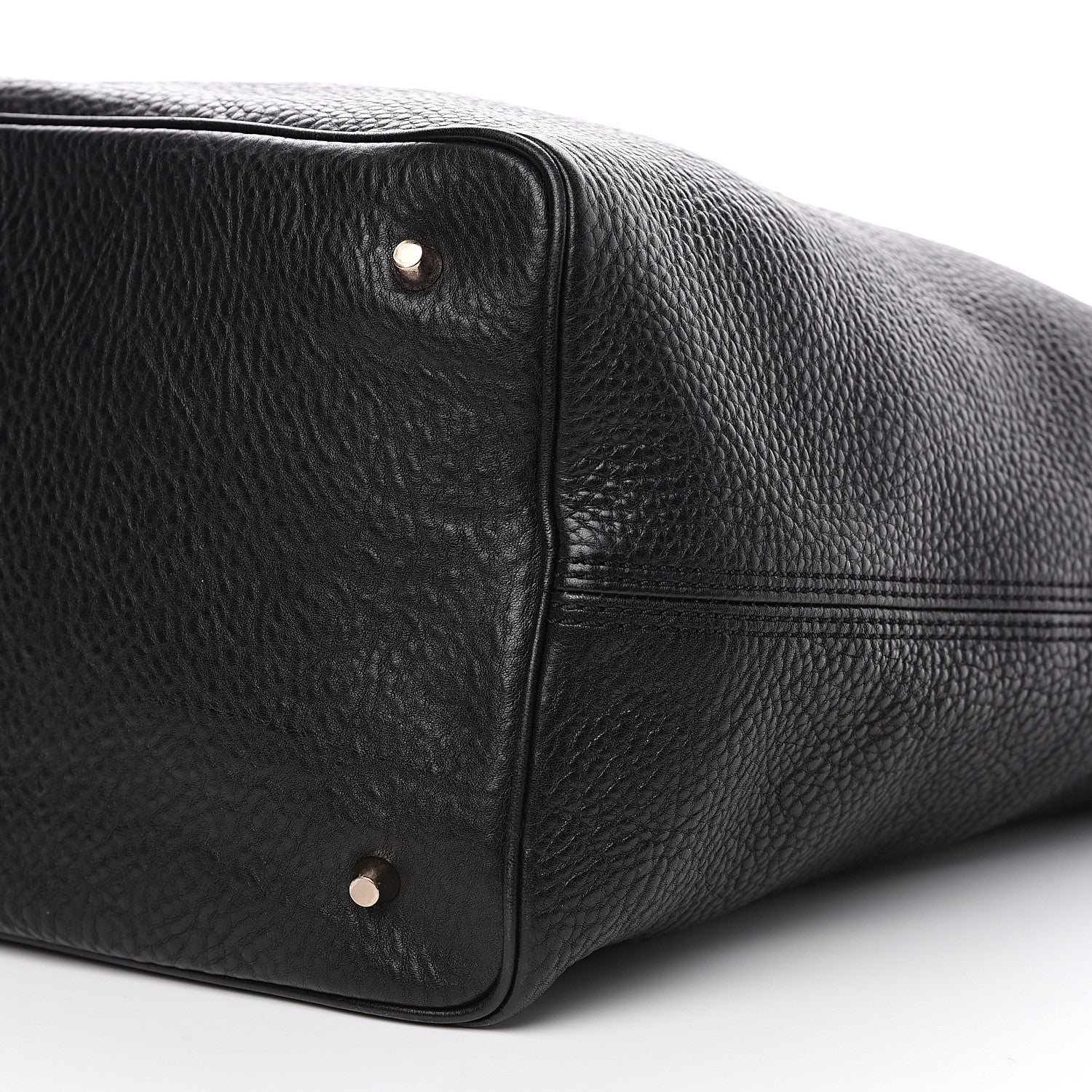 Burberry Grainy Calfskin Medium Check Ashby Hobo Black 8 of 8