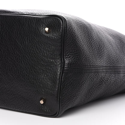 Burberry Grainy Calfskin Medium Check Ashby Hobo Black 8 of 8