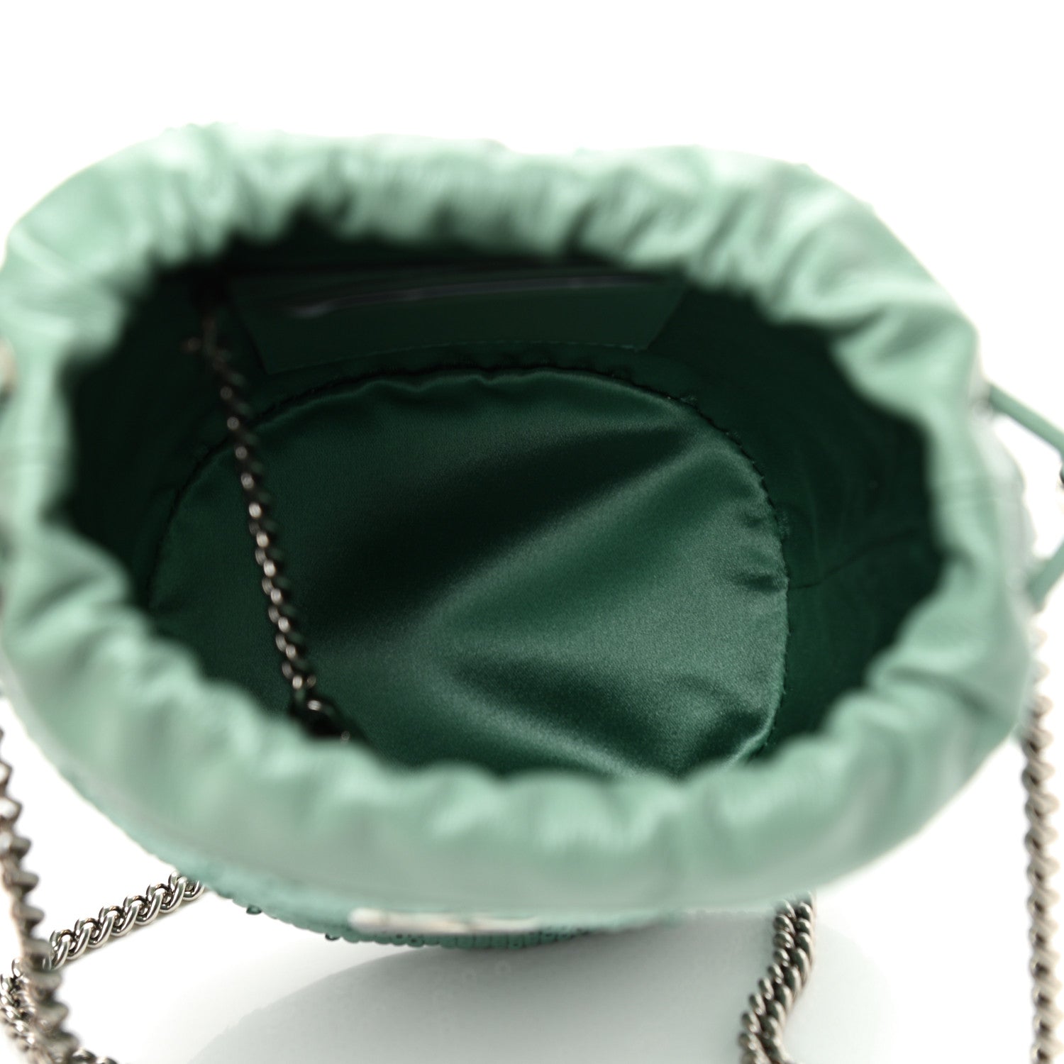 Gucci Sequin Mini GG Marmont 2.0 Bucket Bag Water Green Verde Chiaro Light Water Green 6 of 8