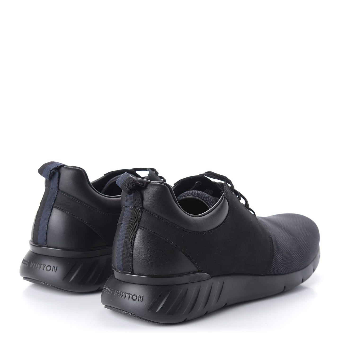 Calfskin Damier Fastlane Low Sneakers 10 Black