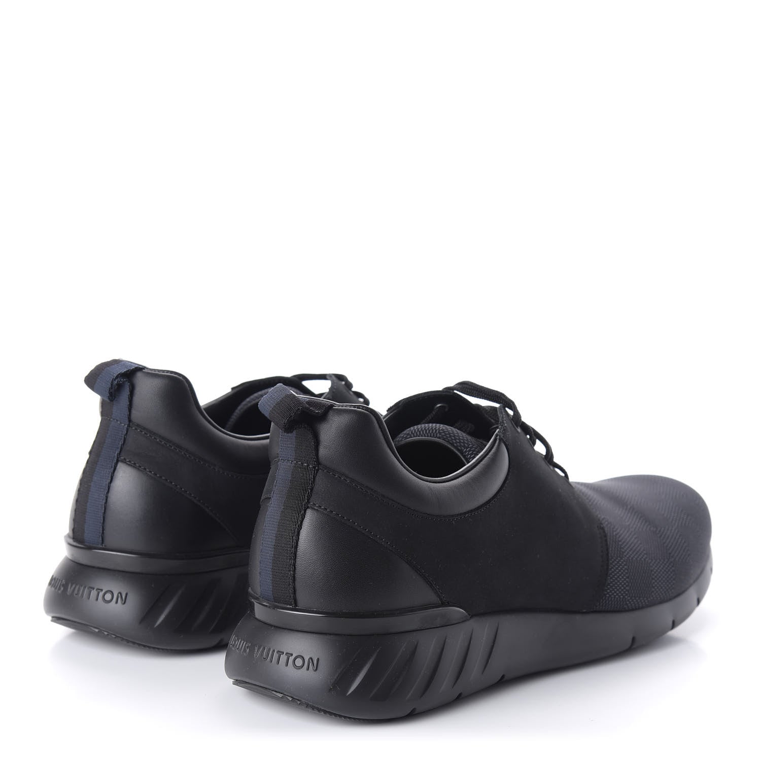 Louis Vuitton Calfskin Damier Fastlane Low Sneakers 10 Black 4 of 8