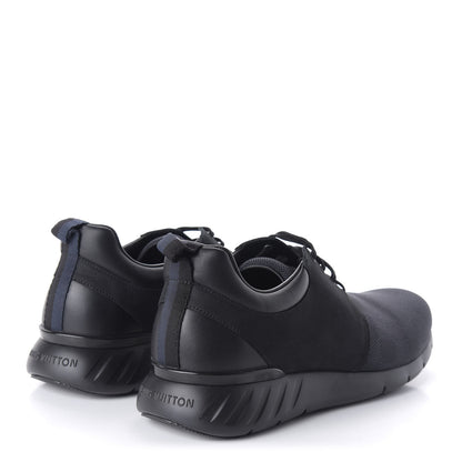 Louis Vuitton Calfskin Damier Fastlane Low Sneakers 10 Black 4 of 8