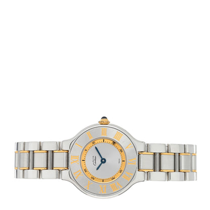 Cartier Stainless Steel 18K Yellow Gold 28mm Must de 21 Quartz Watch 2 of 5