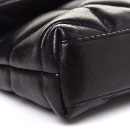 Saint Laurent Lambskin Monogram Loulou Puffer Pouch Clutch Black 9 of 12