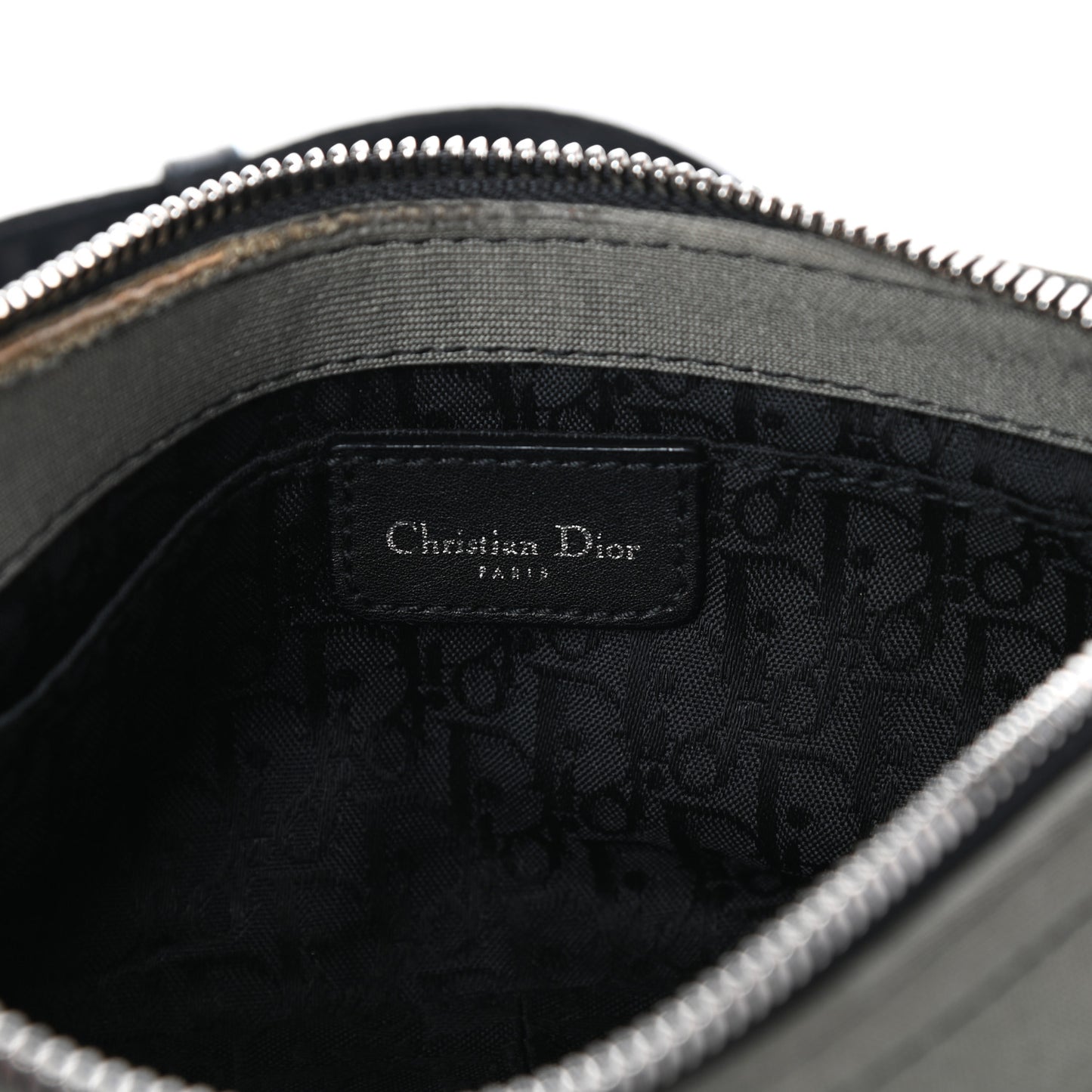 Silk Jersey Crystal Hardcore Shoulder Bag Grey Black
