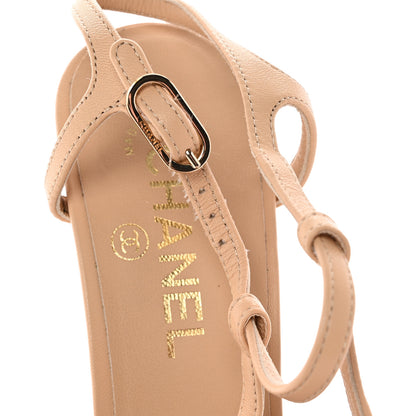 Chanel Lambskin Cap Toe CC Slingback Pumps 40 Beige Black 13 of 13