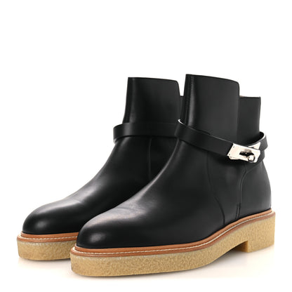 Hermes Calfskin Follow Ankle Boots 41 Black 7 of 25