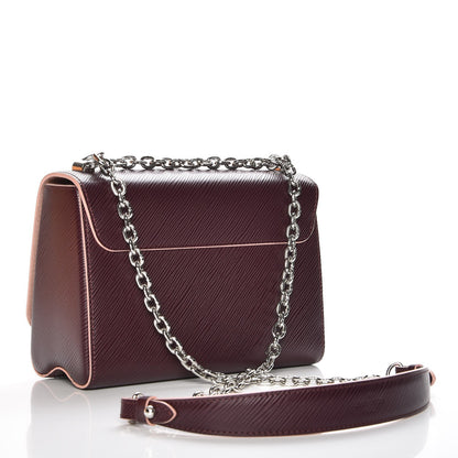 Louis Vuitton Epi Twist Shoulder Bag MM Prune Rose Poudre 3 of 9