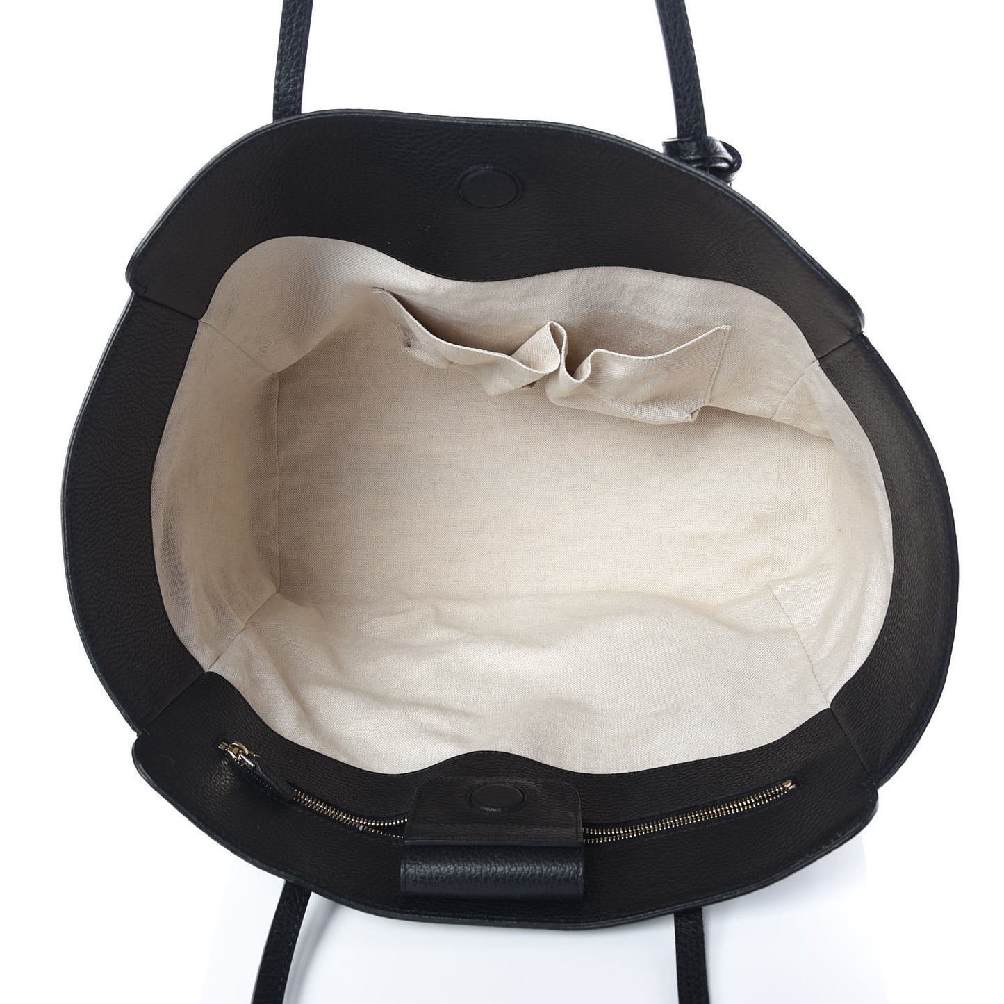 Pebbled Calfskin Medium Swing Tote Black